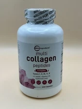 Micro Ingredients Multi Collagen Complex, 240 Capsules Exp 10/26 New
