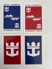 4x Royal Caribbean Cruise Ship Ocean Liner Advert Vintage Playing Swap Cards SET