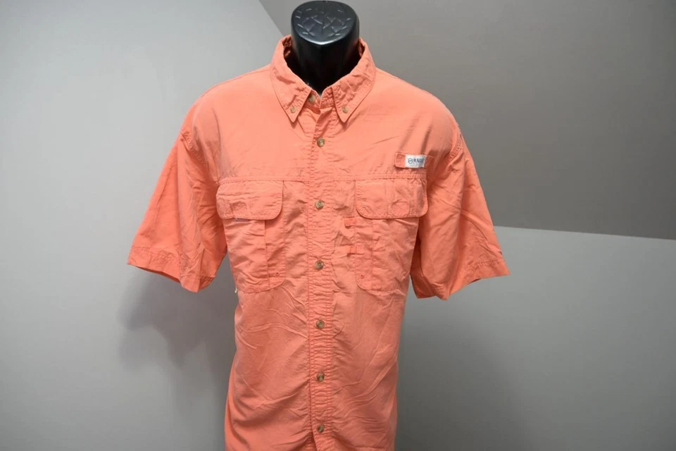 Camisa de Pesca Magallanes Equipo de Pesca Absorbente Ventilada Melocotón Pescador Ajuste Para Hombres Talla Grande Foto 2 de 4