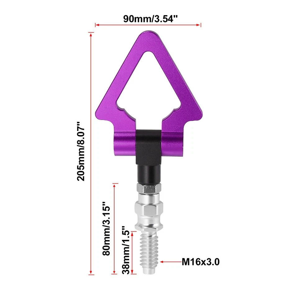 Anillo triangular gancho remolque tornillo coche de carreras para BMW 330i para Mini Cooper púrpura Foto 3 de 4