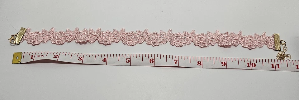 GARGANTILLA/COLLAR ROSA COLECCIÓN MIA/2 PIEZAS. JUEGO LENTEJUELAS Y ENCAJE ¡NUEVO! ¡SELLADO!  Foto 4 de 4