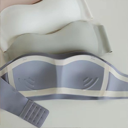 Neue Damen Trägerloser Gepolsterter Nahtloser Dehnbarer Bandeau-Bh Bustier- /s - Bild 12 von 29