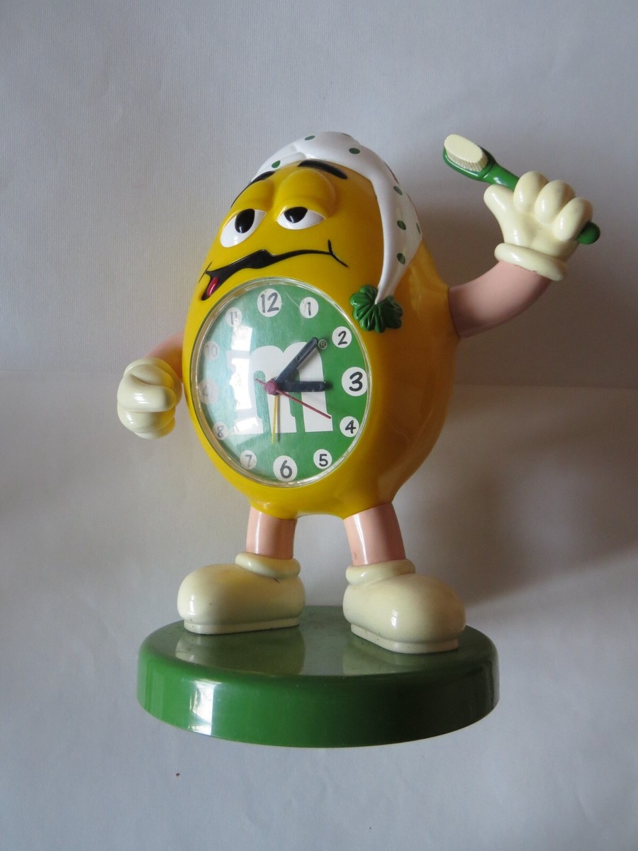 M&M Alarm Clock with tooth brush GREEN - RARE! | eBay