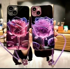 For iPhone 15 Pro Max 14 13 12 11  Cute Shockproof Girl Glass Case Cover