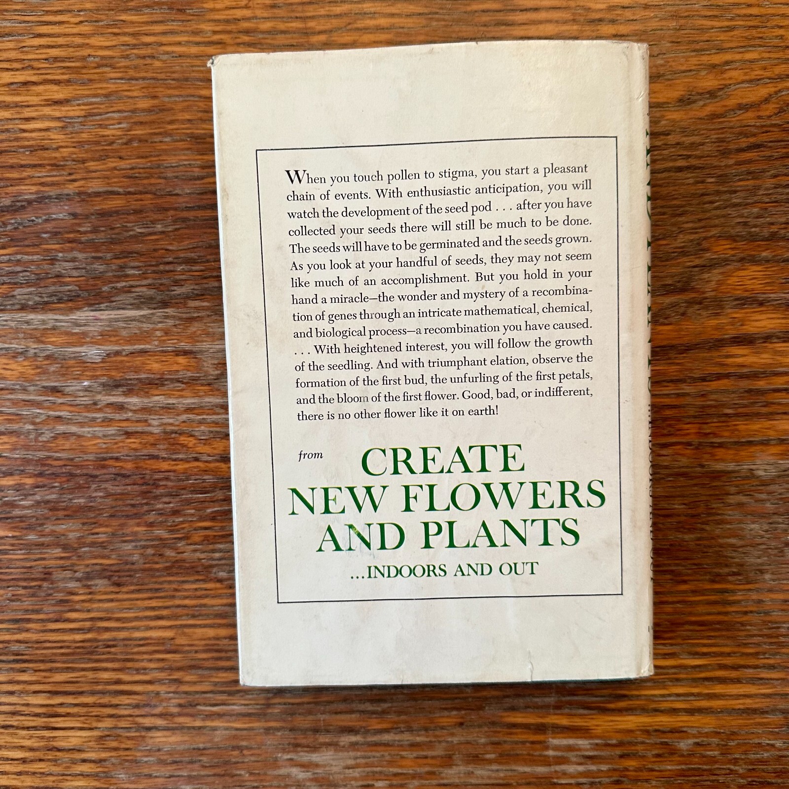 Create New Flowers and Plants by John James 1966 1st Ed Hardcover VERY GOOD