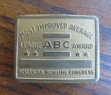 Vintage American Bowling Congress Buckle Most Improved Average