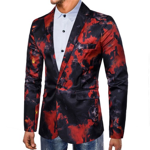 giacca smoking uomo elegante rosso nero colorata slim moda uomo 1081 | eBay