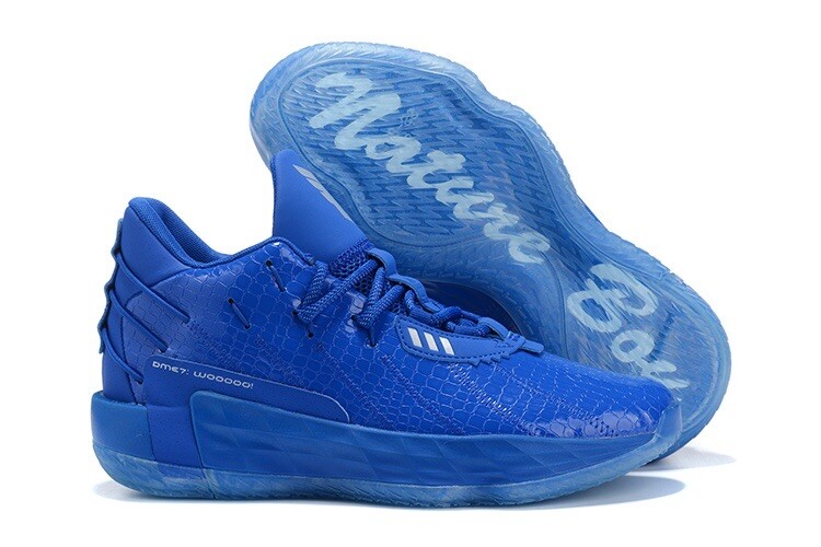 Size 10 Adidas Dame Ric Flair Mens Basketball Shoes Blue