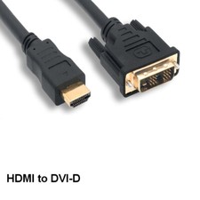 6' HDMI to DVI-D Digital 18 1 Single-Link Cable Male/Male 28AWG HDTV Display