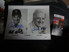 Bobby Valentine and Ralph Kiner Signed Photo JSA Certified