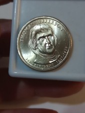 2007 P. MINT THOMAS JEFFERSON GOLD TONE PRESIDENTIAL DOLLAR