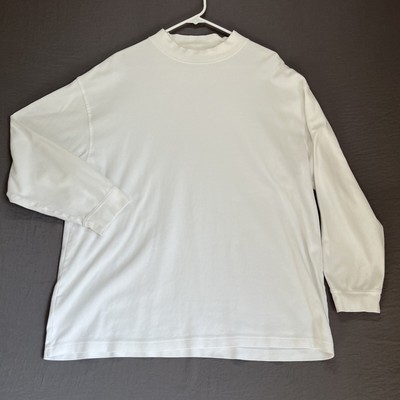 Pendleton Shirt Men's XXL Long Sleeve White Mock Neck Straight