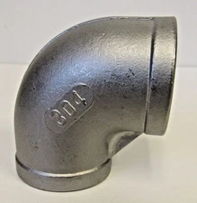 New 1” FNPT 90 Degree Elbow 304 Stainless Steel Class 150