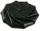 Coin Purse Change Pouch Leather Spiral Squeeze Rose BLACK