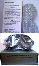 STEMACO MILITARY GOGGLES Sun Wind Dust VINTAGE 1974 Clear & Extra Grey Lens NEW