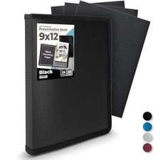 Dunwell Art Portfolio 9x12 Folder - (Black) with  Assorted Sizes , Colors 