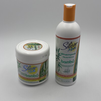 Silicon Mix Bambu Hair Shampoo & Treatment Combo Set 16oz