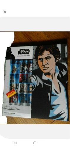 DISNEY STAR WARS SHOWER CURTAIN (70"L x 72"W); NEW LICENSED PRODUCT; RETAIL $40