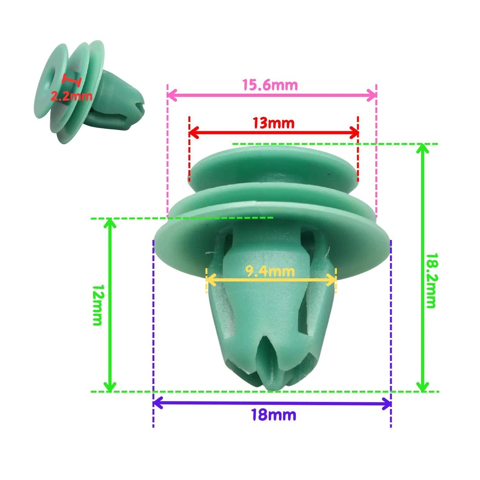 50x Clip de sujetadores de retención de moldura interior para panel de puerta para Honda Accord 1976-2020 Foto 2 de 4