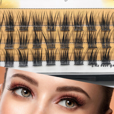 Ladies Segmented Individual Cluster Natural Long Eye Lashes Fake False Eyelashes