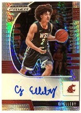 2020-21 Panini Prizm Draft Picks CJ Elleby Prospect Auto HYPER RC Trail Blazers