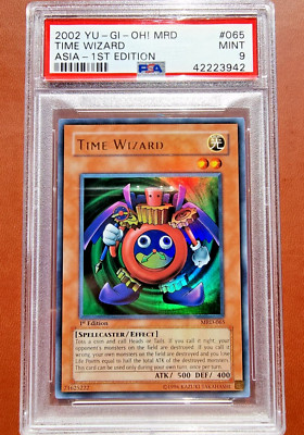 PSA 9 Time Wizard MRD-065 Ultra Rare 1st Edition Metal Raiders