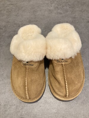 Bearpaw Loki II 671W Women's Sheepskin Fur-Lined Slippers Hickory Brown  Size