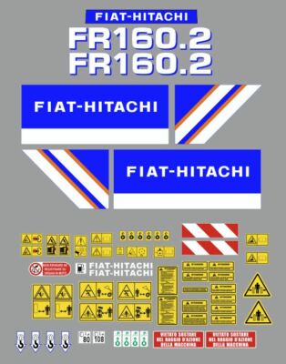 Fiat-Hitachi Fr 160.2 Decals (Aufkleber) Klebstoff, Komplett-Set Erste Modell