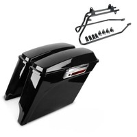 Set Mit Seitenkoffer Und KofferträGer FüR Harley Davidson Softail Blackline 11-1
