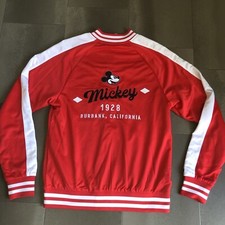 Disney The Original Mickey 1928 Red White Burbank California Jacket Top Size Xs