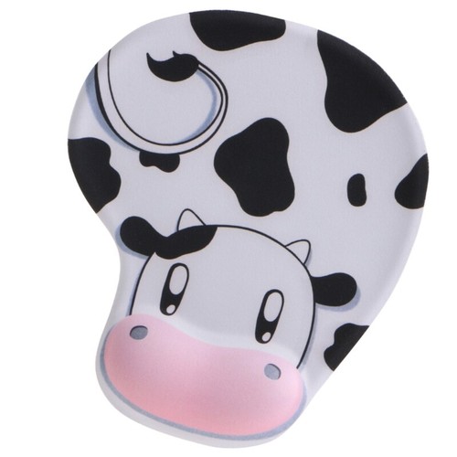 Cow Print Mouse Pad With Wrist Comfort Support Slip Rsistant Rubber Base - Afbeelding 7 van 8