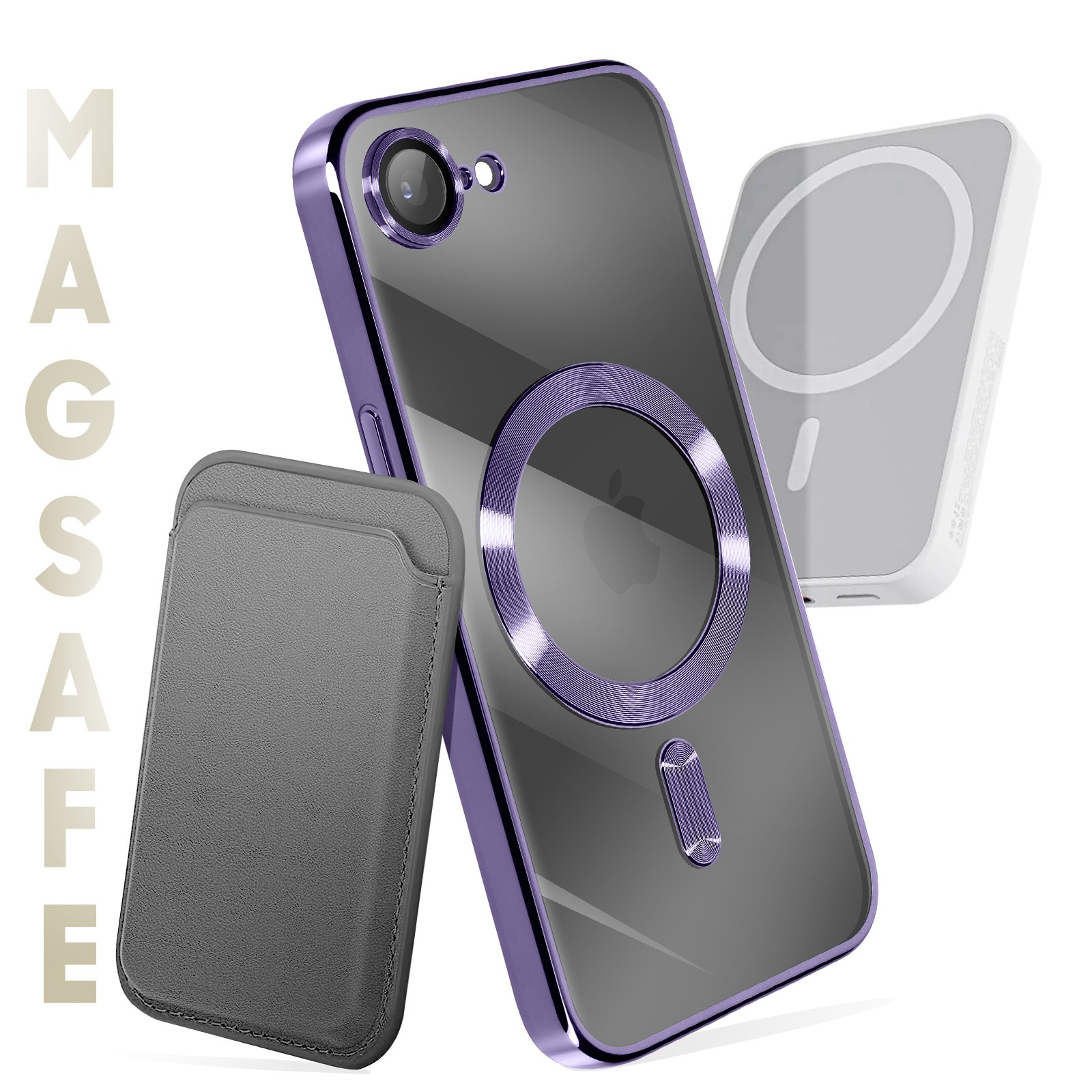 Coque iPhone 17e Avizar violette avec bords chromés protecteurs - 3