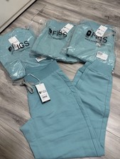 4 Pairs - Rare Figs Yola Skinny Scrub Pants Sea Glass XS Scrubs Aqua Green Lot 4