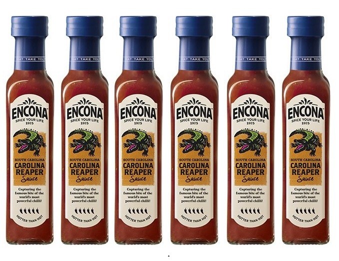 6er Pack - ENCONA Carolina Reaper Chilli Sauce (6x 142ml) | Scharfe Chili Sauce