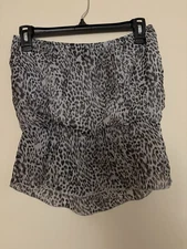 Ali & Kris Women's Leopard Print BOHO Chic Tube Top. Size Medium