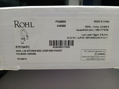 Rohl Kitchen/Prep Faucet, R7519APC