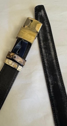 Vintage Diamond "PYTHON SNAKESKIN" Belt 45" Long 1' Wide Custom Made. - Picture 5 of 11