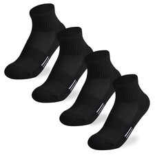 Boys Socks Girls Cushioned Athletic Socks Cotton Mesh Quarter Sock Youth Spor...