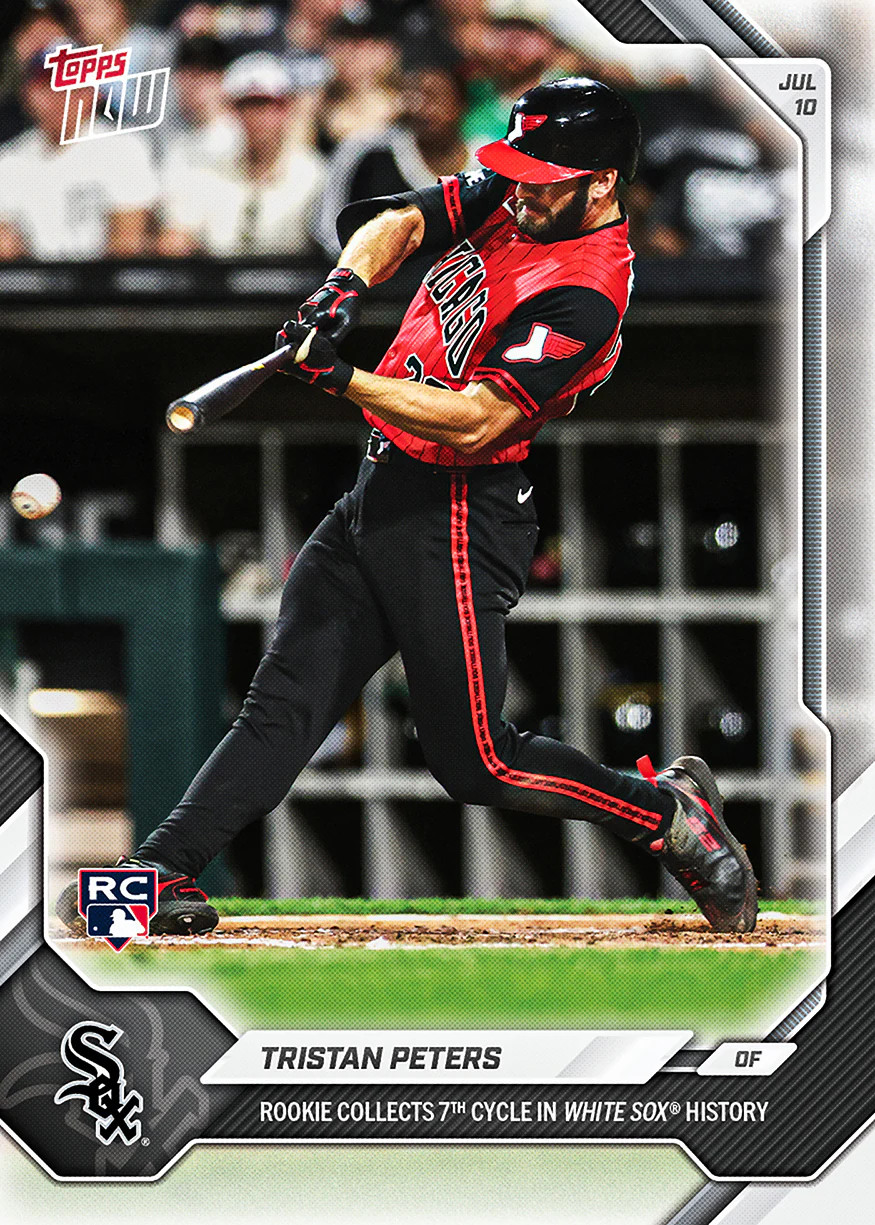 2026 Topps Now 441 Tristan Peters Chicago White Sox RC 7th Cycle in History