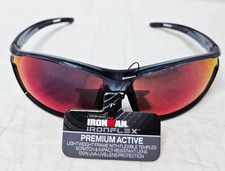 Foster Grant Ironman IronFlex Sport Sunglasses Red Mirror Wrap UV400 NWT
