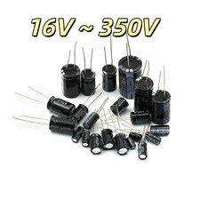 Image of Radial Aluminium Electrolytic Capacitors Value 0.1uF to 47uF, Voltage 16V ~ 350V