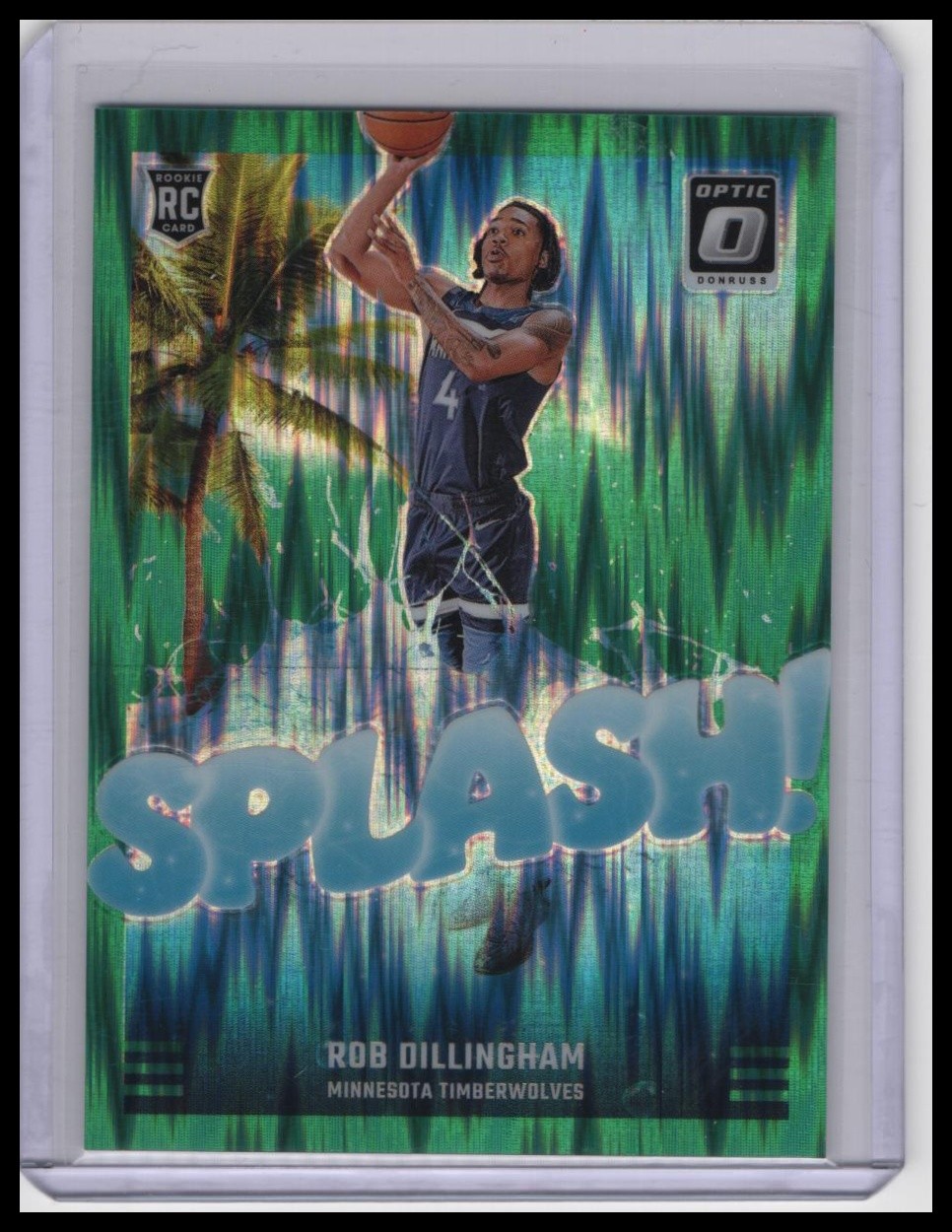 2024-25 Donruss Optic #8 Rob Dillingham Splash! Green Shock #/149