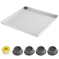 36" x 36" x 2" Washing Machine Pan Stainless Steel Washing Machine Tray