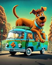 Scooby Doo AI Generated 8x10 Photo