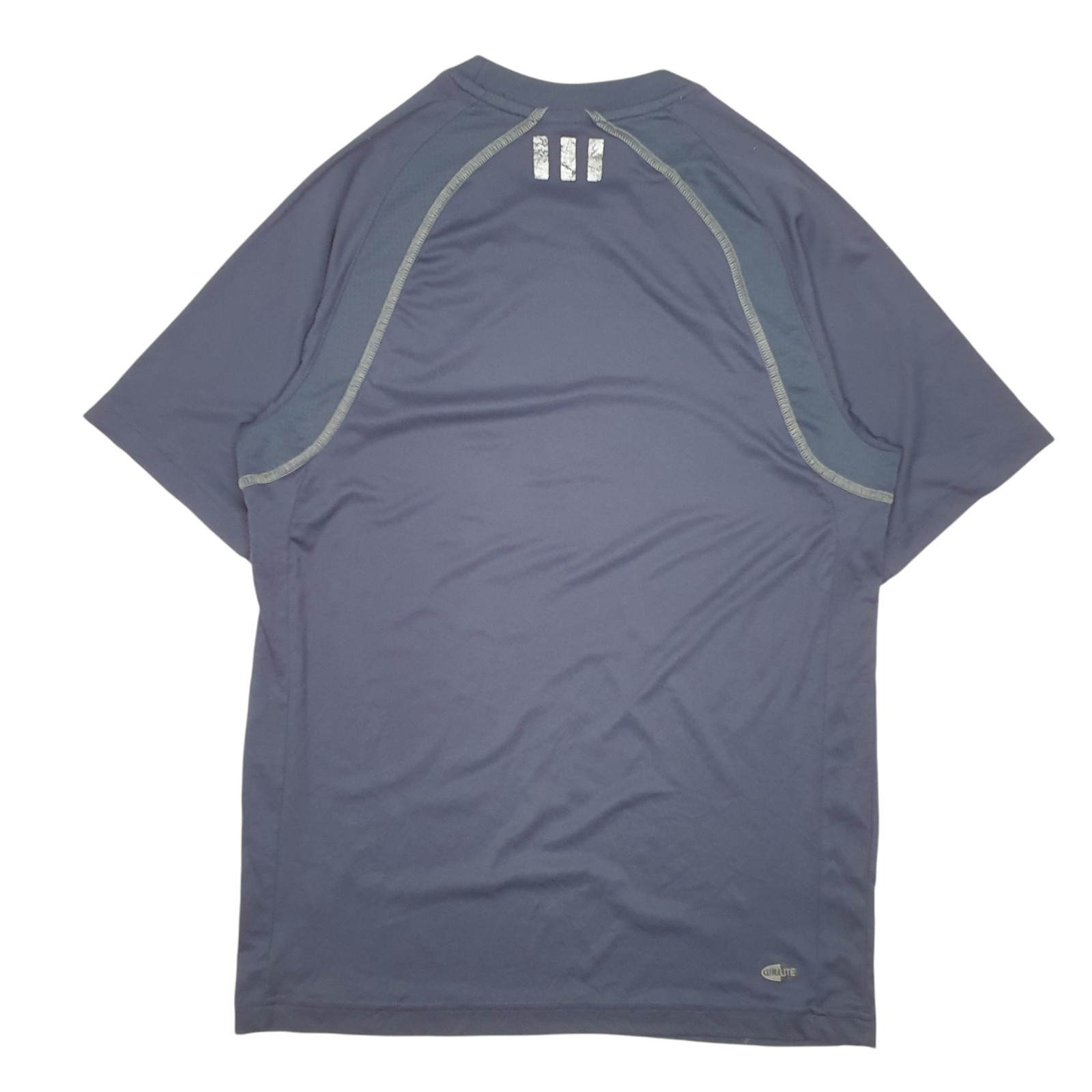 ADIDAS Navy T Shirt Tee Active Climalite Short Sleeve Polyester Mens S image 3