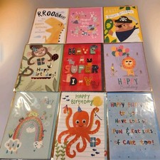 Greeting cards lot - 13  Kids Teen Glitter Handcrafted Printed Envelopes Message