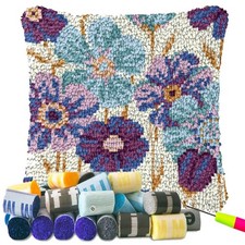 YOOTOM Latch Hook Pillow Kits for Adult, DIY Embroidery Latch Hook Kits Craft...