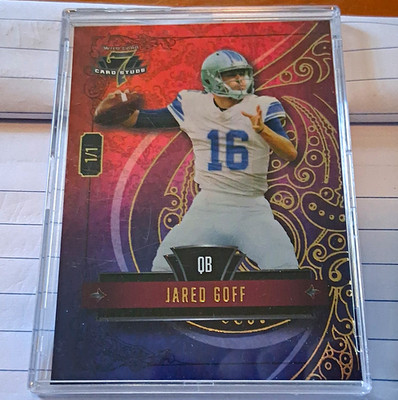 Wild Card 2026 Card Studs Jared Goff Dallas Cowboys #7CSR-JG Serial 1/1