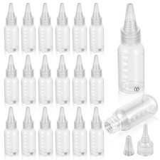 20Pcs Airbrush Paint Bottles Jars 1oz/30ml Plastic Paint Containers with Ball, R