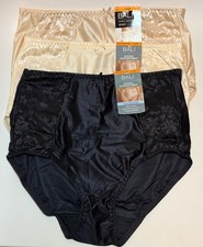 NWT 3 Bali Double Support Brief Panties DFDBBF Lt Beige/Taupe/Black Size 7/L